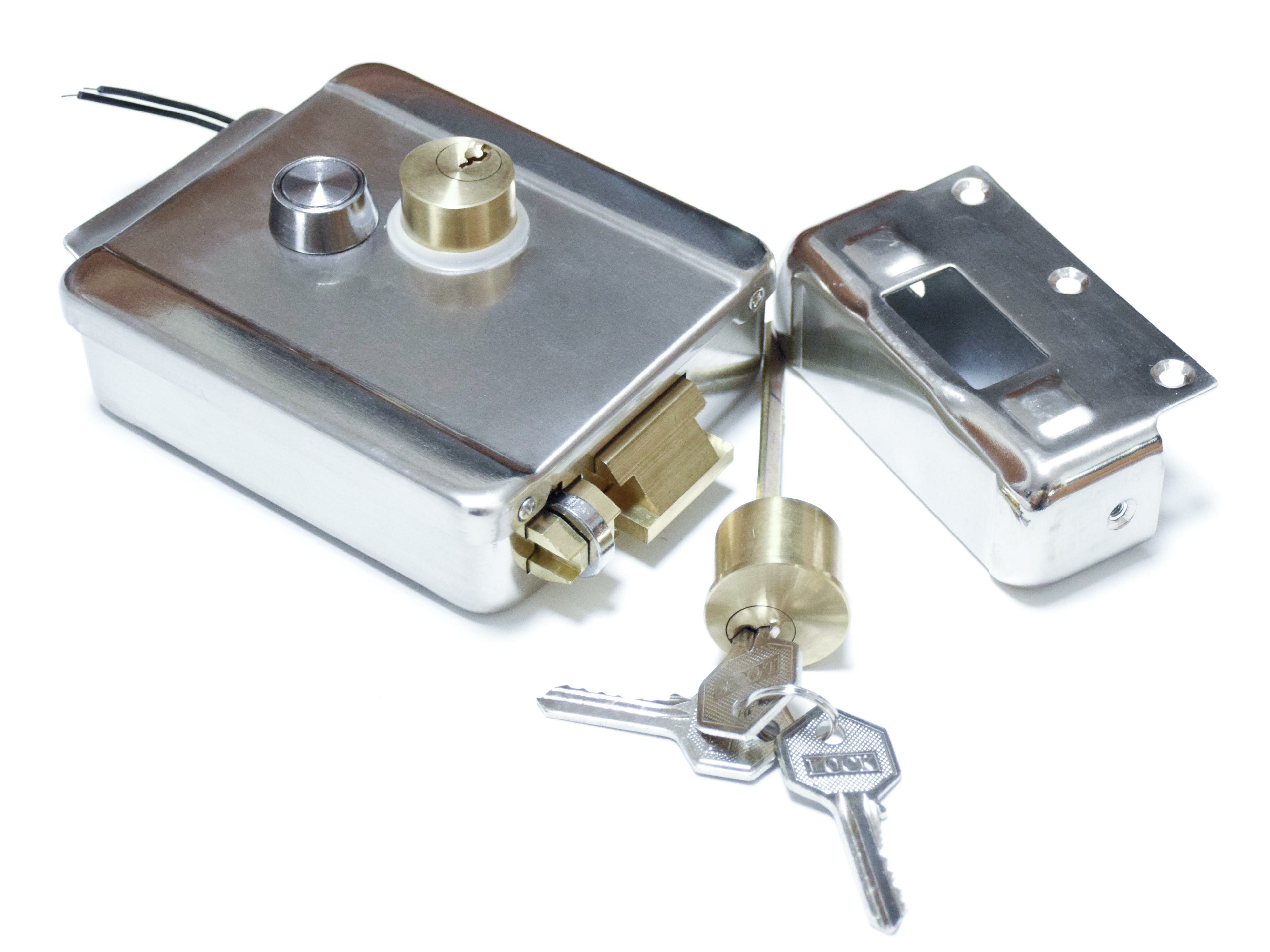 Замок для калитки электромеханический Anxing Lock 042AX (L22346EL) - электромеханический замок для металлических дверей