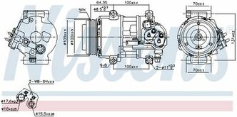 Компрессор кондиционера Mercedes A-Class/B-Class Sports Tourer 04>12 NISSENS 89089