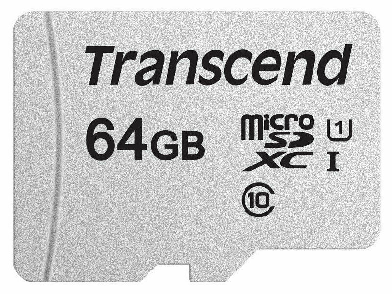 Карта памяти 64Gb - Transcend 300S MicroSDHC Class 10 UHS-I TS64GUSD300S