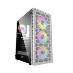 Корпус Powercase Mistral Z4С White, Tempered Glass, Mesh, 4x 120mm 5-color LED fan, белый, ATX (CMIZ4CW-L4) - изображение