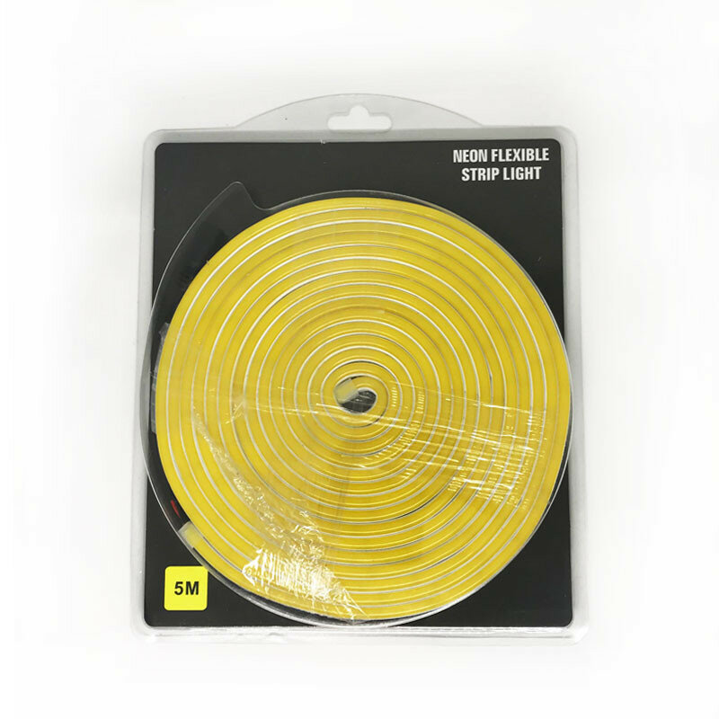 Неоновая лента high lum, 6*12 мм, IP67, в блистерной упаковке - Цвет свечения:Желтый - фотография № 1