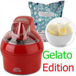 Мороженица Nemox Dolce Vita Rosso 1.1L, Gelato Edition (+ смесь для мороженого)
