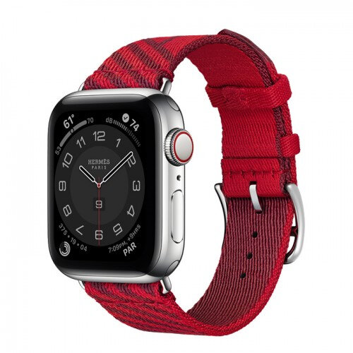 Умные часы Apple Watch Hermès Series 6 GPS + Cellular 40мм Stainless Steel Case with Rouge de Cœur/Rouge H Jumping Single Tour