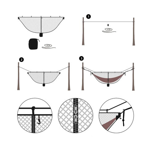 Москитная сетка для гамака (хаки) - фотография № 8