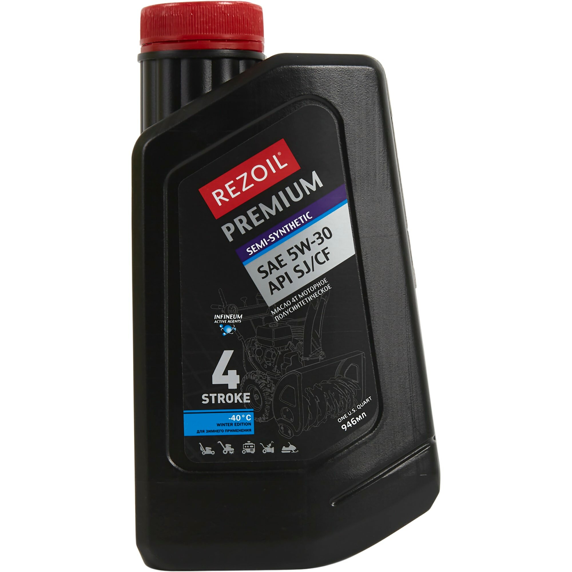 Масло моторное 4Т Rezoil Premium 5W-30 полусинтетическое 1 л - фотография № 1