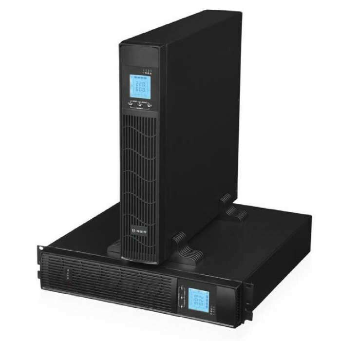 Источник бесперебойного питания IRBIS UPS Online 1000VA/900W, LCD, 6xC13 outlets, USB, RS232, SNMP Slot, Rack mount (2U) / Tower, 2 year warranty