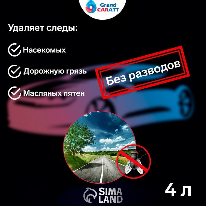 Омыватель стёкол Grand Caratt летний, Антимуха, Bubble Spray, 4 л — фото 3