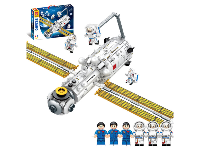 Конструктор Sembo Block Космическая станция 890 дет. 203324