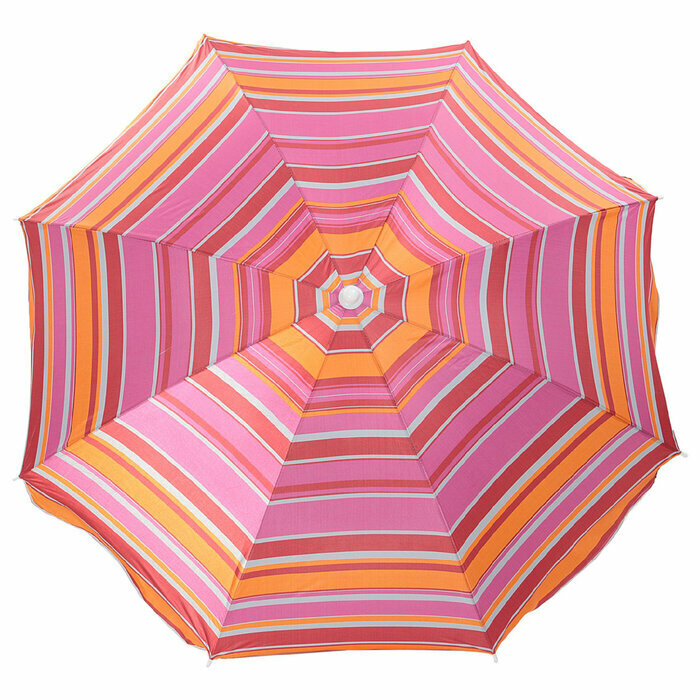 Зонт пляжный "Модерн" с механизмом наклона, серебряным покрытием, d=150 cм, h=170 см, цвета микс - фотография № 5