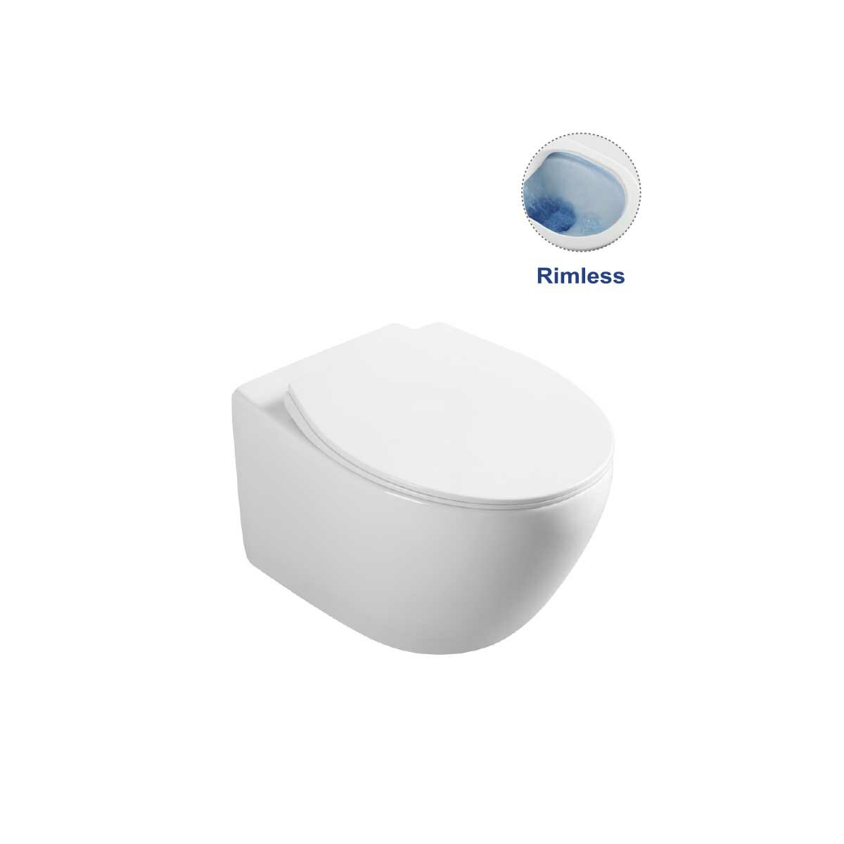 Подвесной унитаз Vincea Унитаз подвесной Felice VT1-25 безободковый, цвет белый, ультратонкое soft-close сиденье