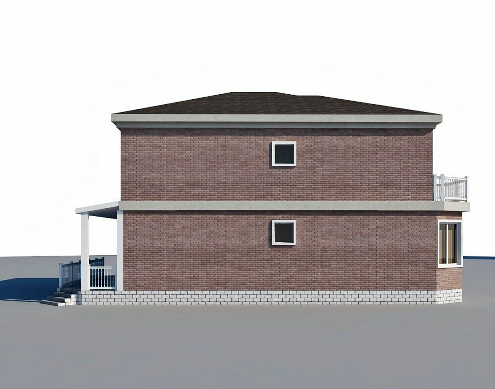 (212м2, 15х13м) Готовый проект двухэтажного дома из газобетона с эркером и террасой - AS-2029 - фотография № 6