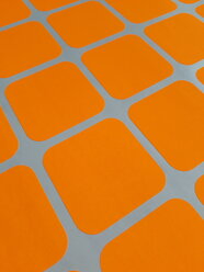 Этикетка 30x30мм - наклейка бумажная квадратная (кислотно-оранжевый, без печати, матовая, скругленные углы) 20 шт.