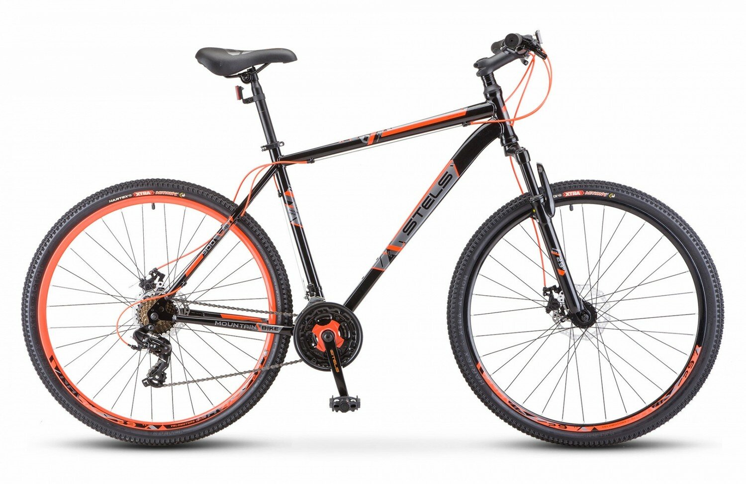 Велосипед Stels Navigator 900 MD 29 F020 (2021) shimano, 17.5", (Чёрный/Красный) собран и настроен