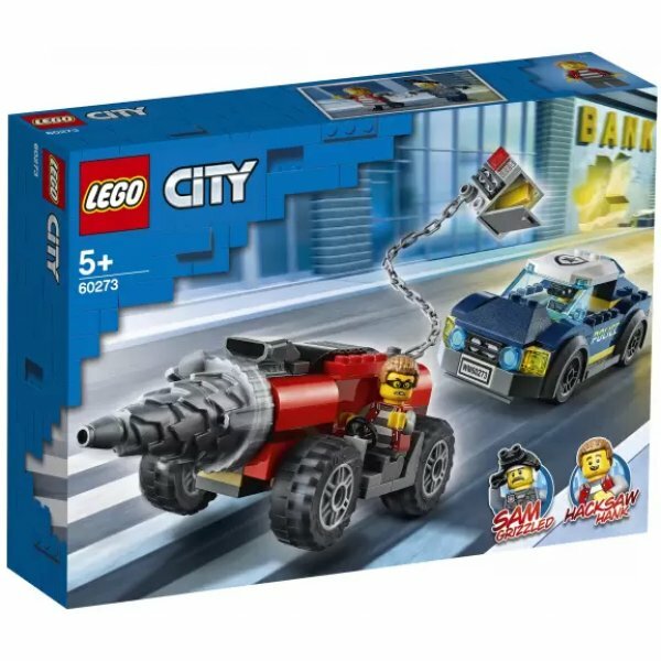 Конструктор Lego City 60273 Конструктор LEGO City 60273 Полицейская погоня за бурильщиком