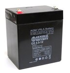 Аккумуляторная батарея General Security GS 4.5-12 (12В 4.5Ач / 12V 4.5AH) - изображение