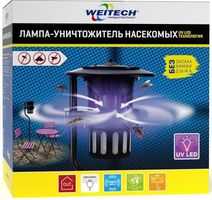 Антимоскитная лампа от насекомых "Weitech WK0125" - фотография № 4