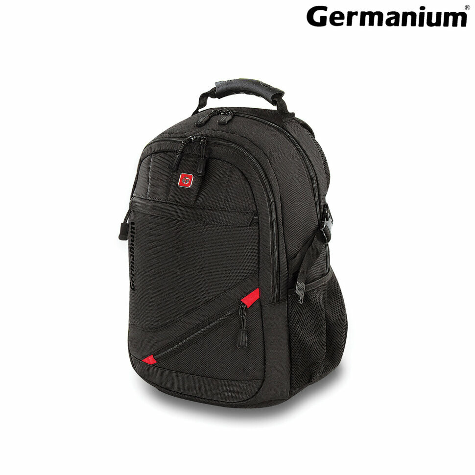 Рюкзак GERMANIUM "S-01" универсальный, с отделением для ноутбука, влагостойкий, черный, 47х32х20 см, 226947, 226947
