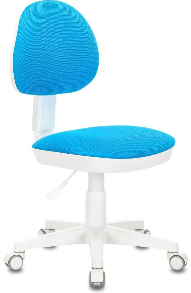 Кресло детское Бюрократ KD-3 голубой TW-55 крестов. пластик белый - фотография № 1