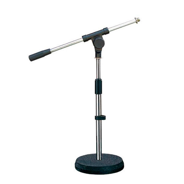 ECO MS098 Chrome микрофонная настольная телескопическая стойка с чугунным основанием стрела 42 см цвет черный