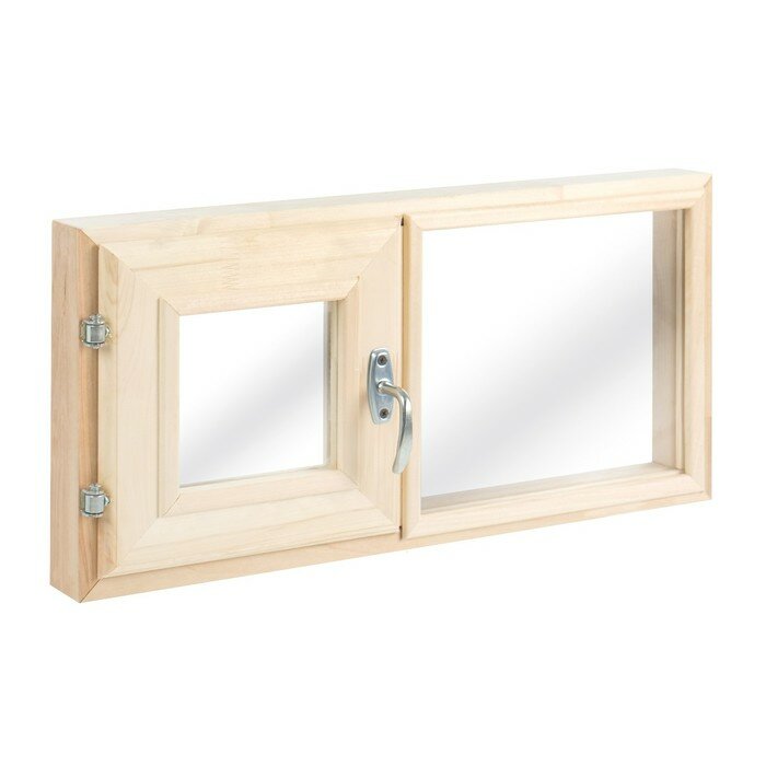 Окно, 30×60см, двойное стекло, двустворчатое липа - фотография № 1