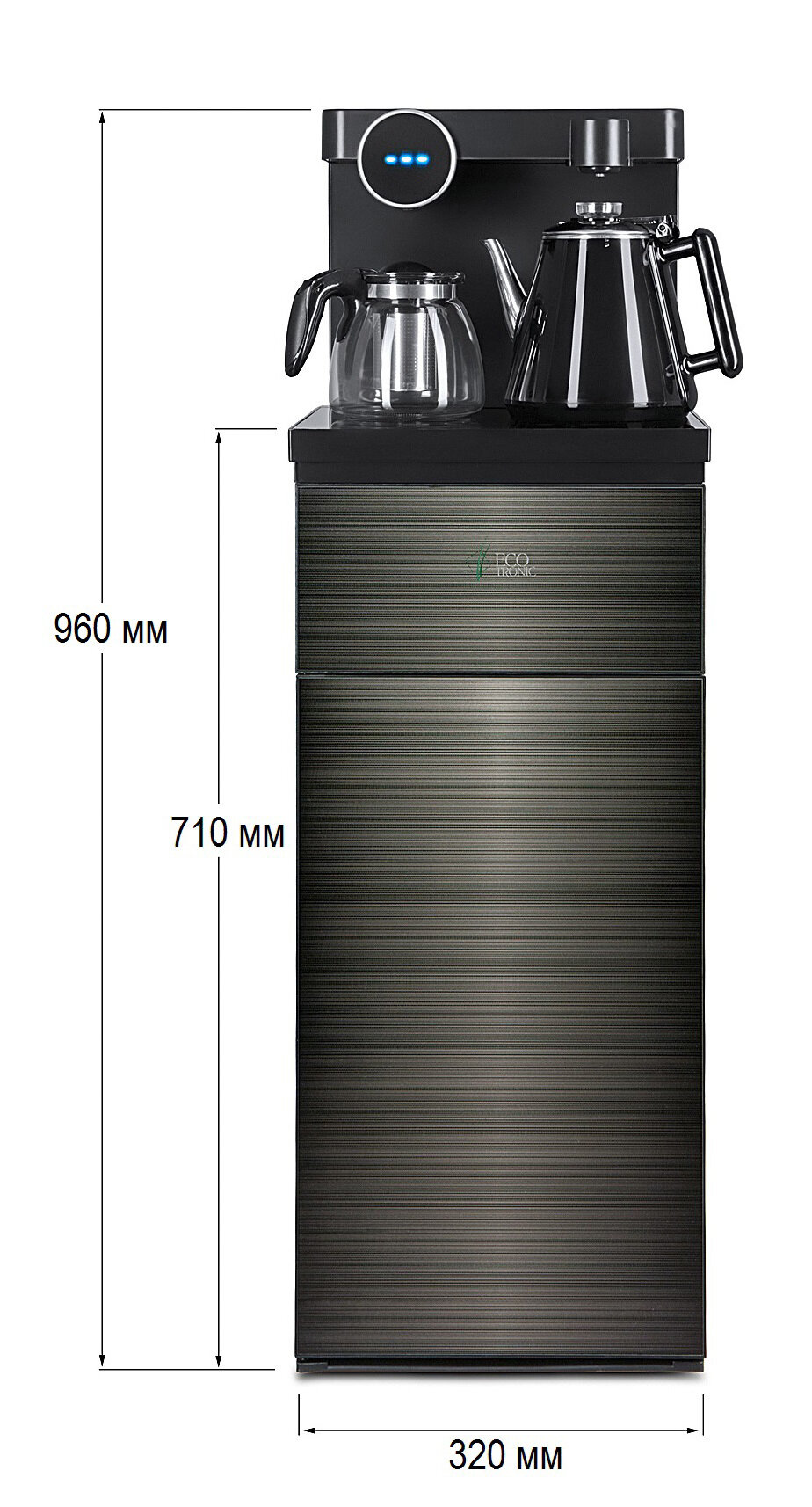 Кулер для воды с чайным столиком Тиабар Ecotronic TB12-LNR black - фотография № 9