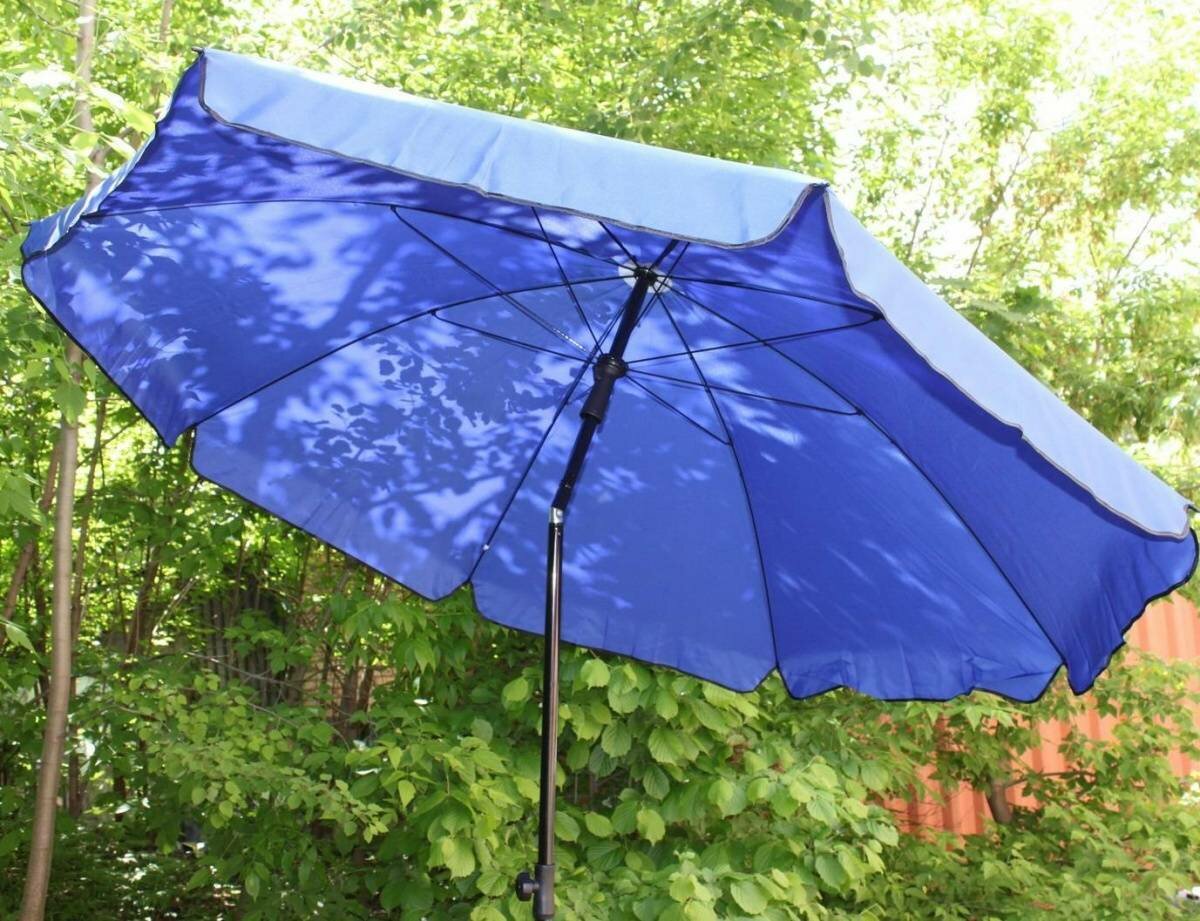 Садовый зонт Lex 1191(6) синий - фотография № 1