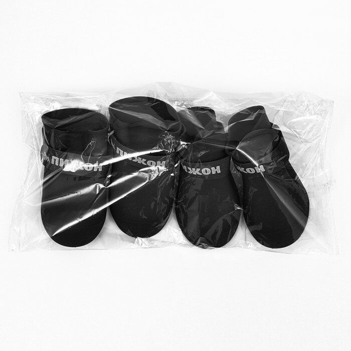 Сапоги резиновые Пижон, набор 4 шт., р-р S (подошва 4 Х 3 см), чёрные - фотография № 5