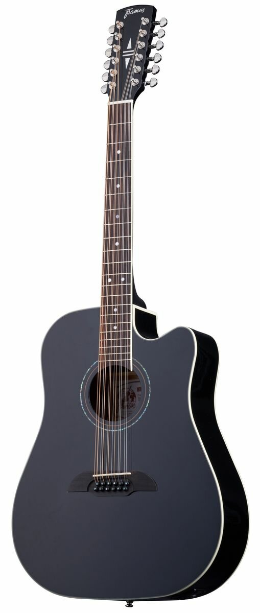 Framus FD 14 S BK CE 12 12-струнная электроакустическая гитара Dreadnought, цвет черный