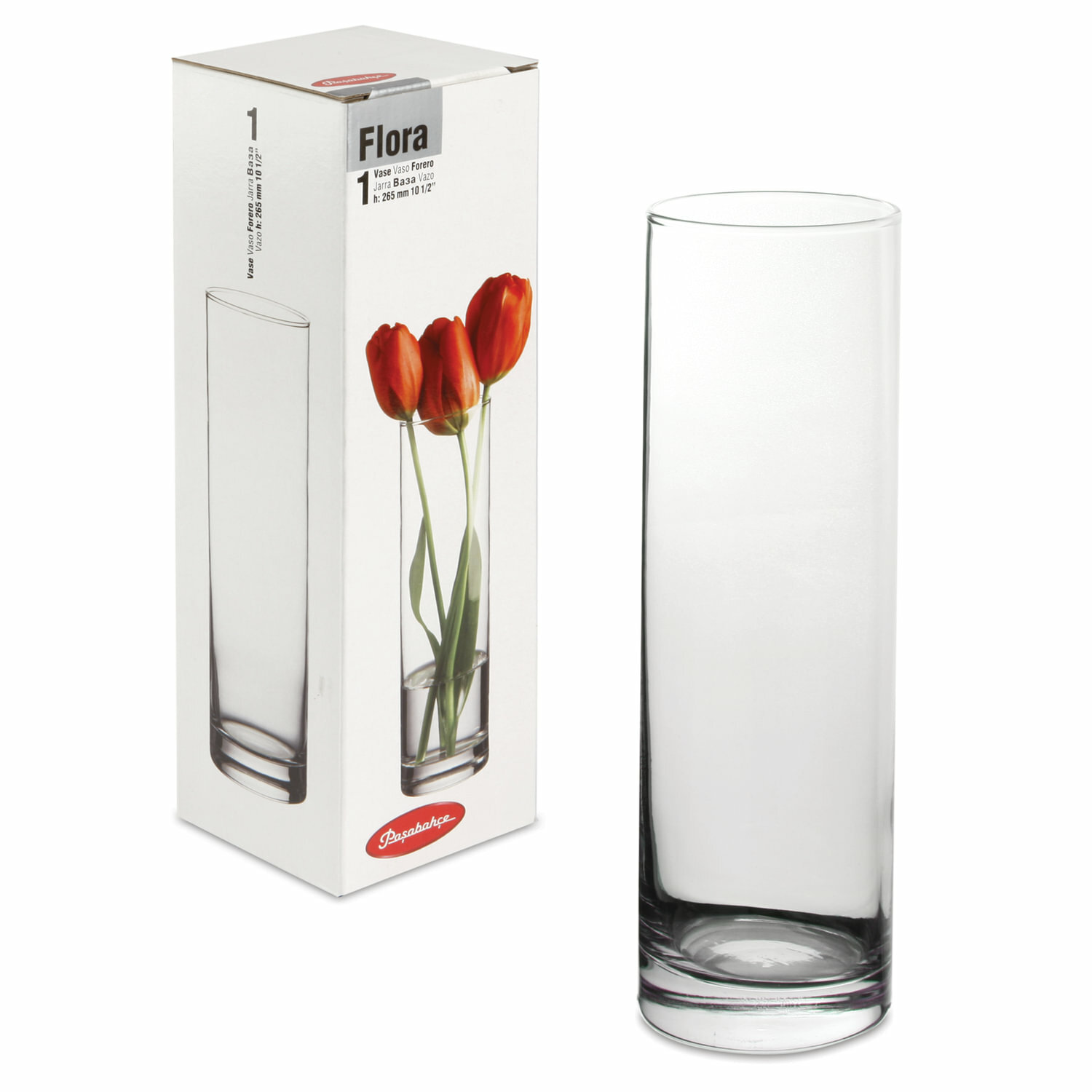 фото Ваза Pasabahce flora, колба, высота 26 5 см, стекло (43767)