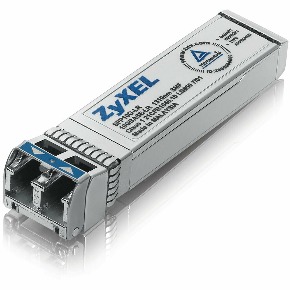 Трансивер ZyXEL Трансивер ZyXEL SFP+ Оптика LC TX 1310нм. RX Максимальное расстояние 10км SFP10G-LR-ZZ0101F