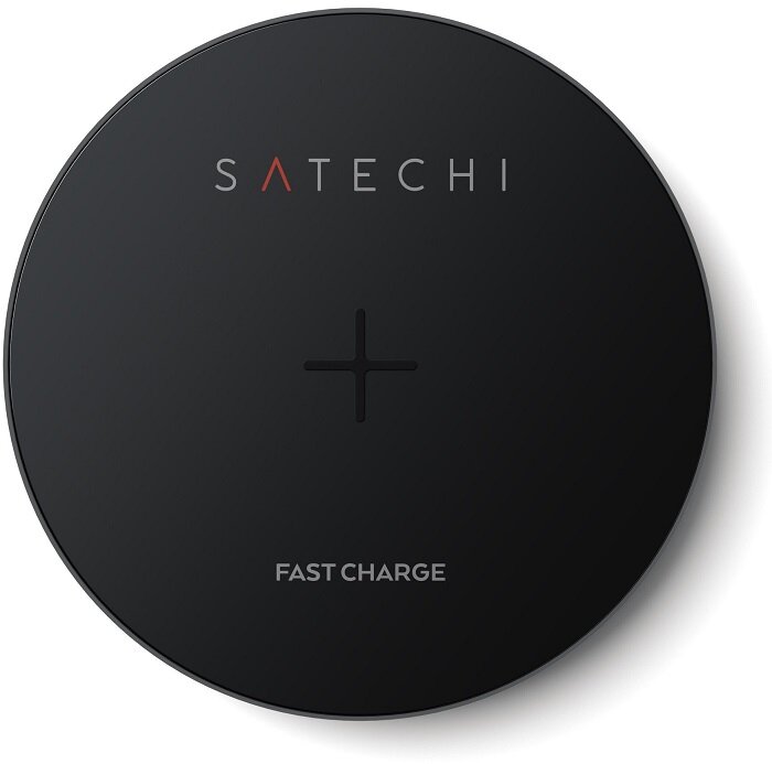 Беспроводное зарядное устройство Satechi Wireless Charging Pad, 9 Вт/5 А, с поддержкой Qi. Темно-серый ST-WCPM