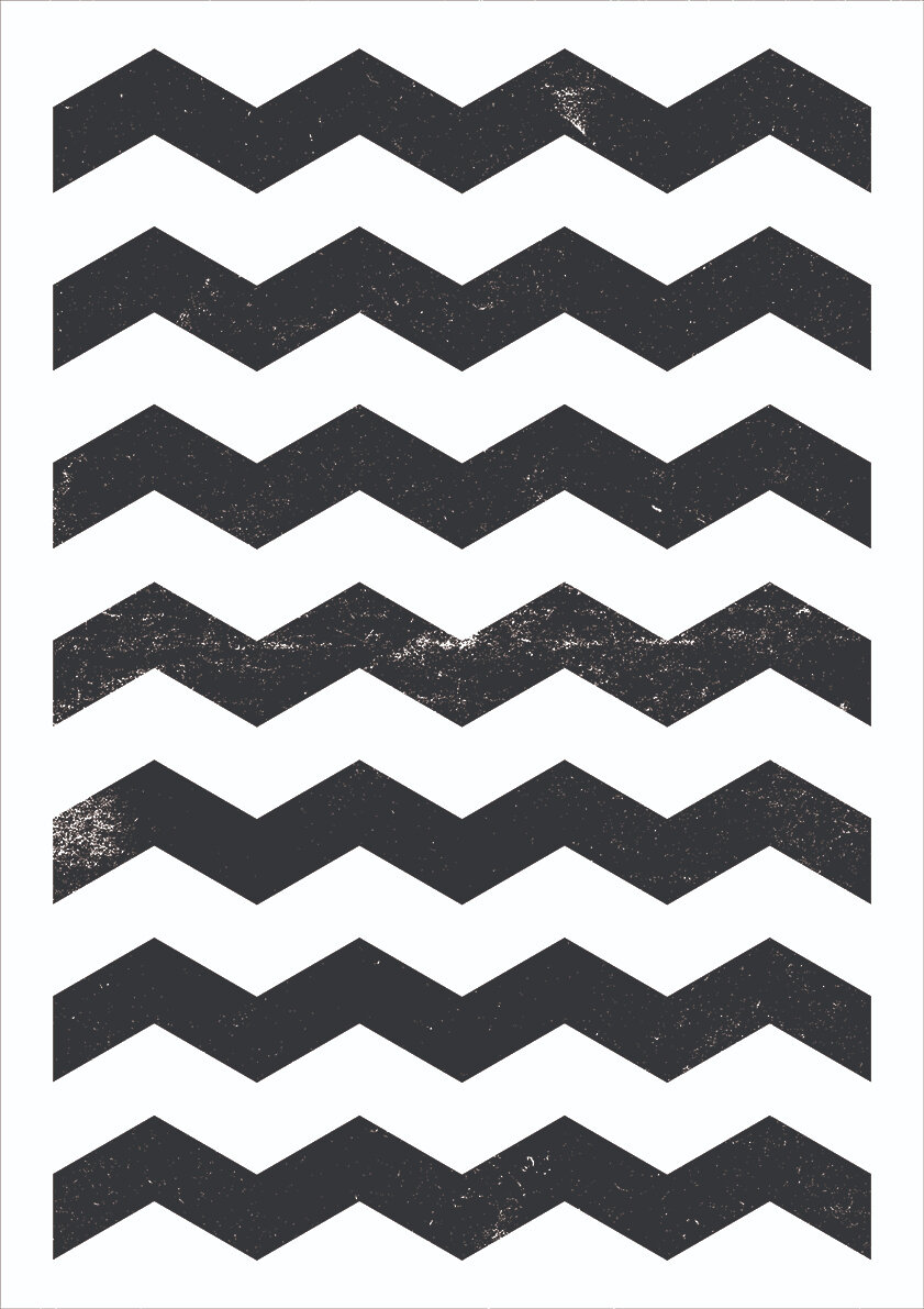 фото Интерьерный постер на стену картина для интерьера в подарок плакат "Zig Zag" размера 60х90 см 600*900 мм репродукция без рамы в тубусе для декора комнаты офиса дома дизайна кухни спальни гостиной детской