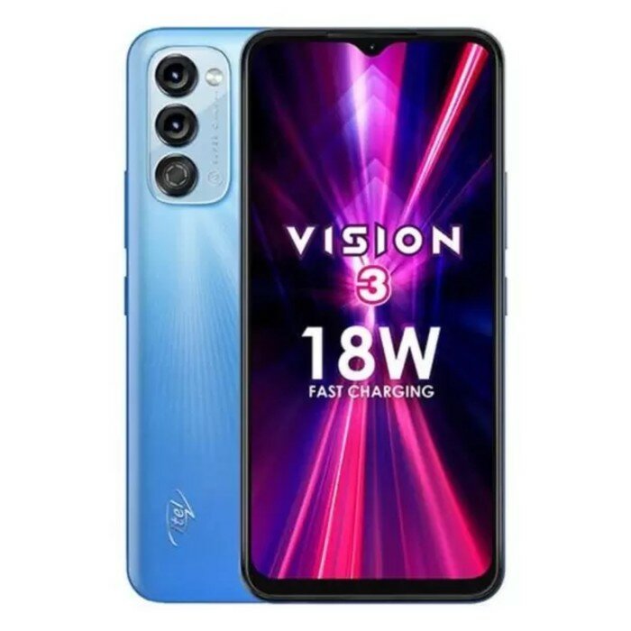 Смартфон Itel Vision 3 LTE, 6.6", 2 Гб, 32 Гб, 8 Мп, 5 Мп, 2 sim, 5000 мАч, NFC, синий