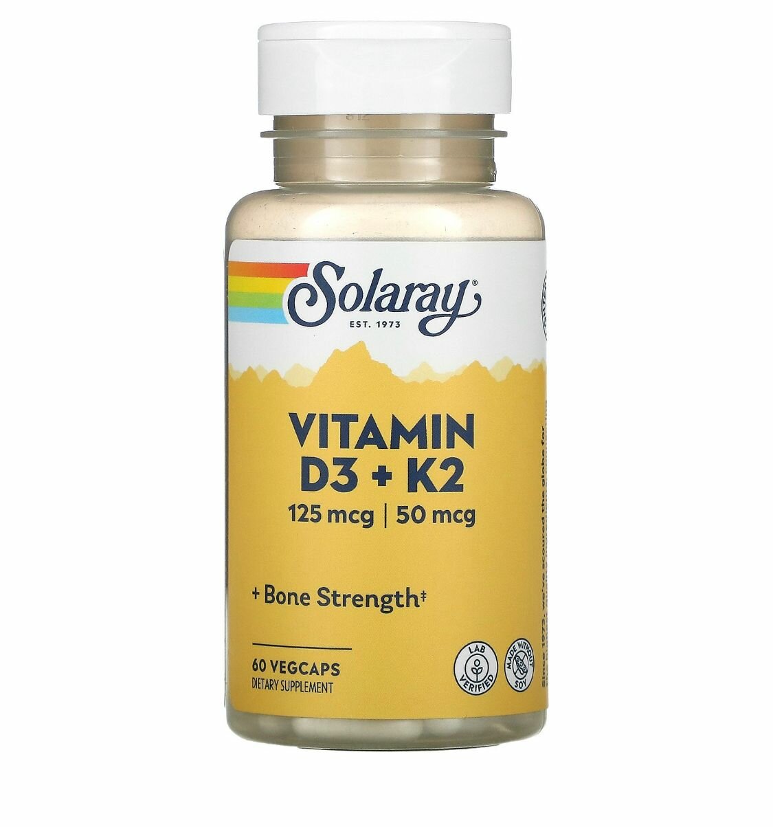 Solaray Products Vitamin D3 + K2 60  