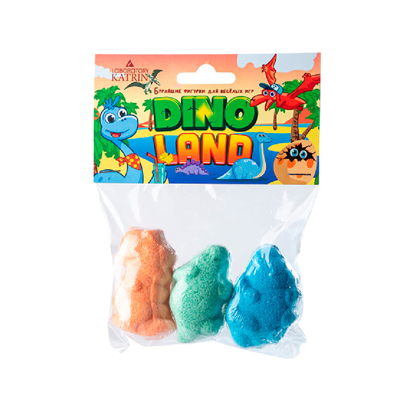 Средство для ванн Laboratory KATRIN Шипучее Dino Land 3*40 г