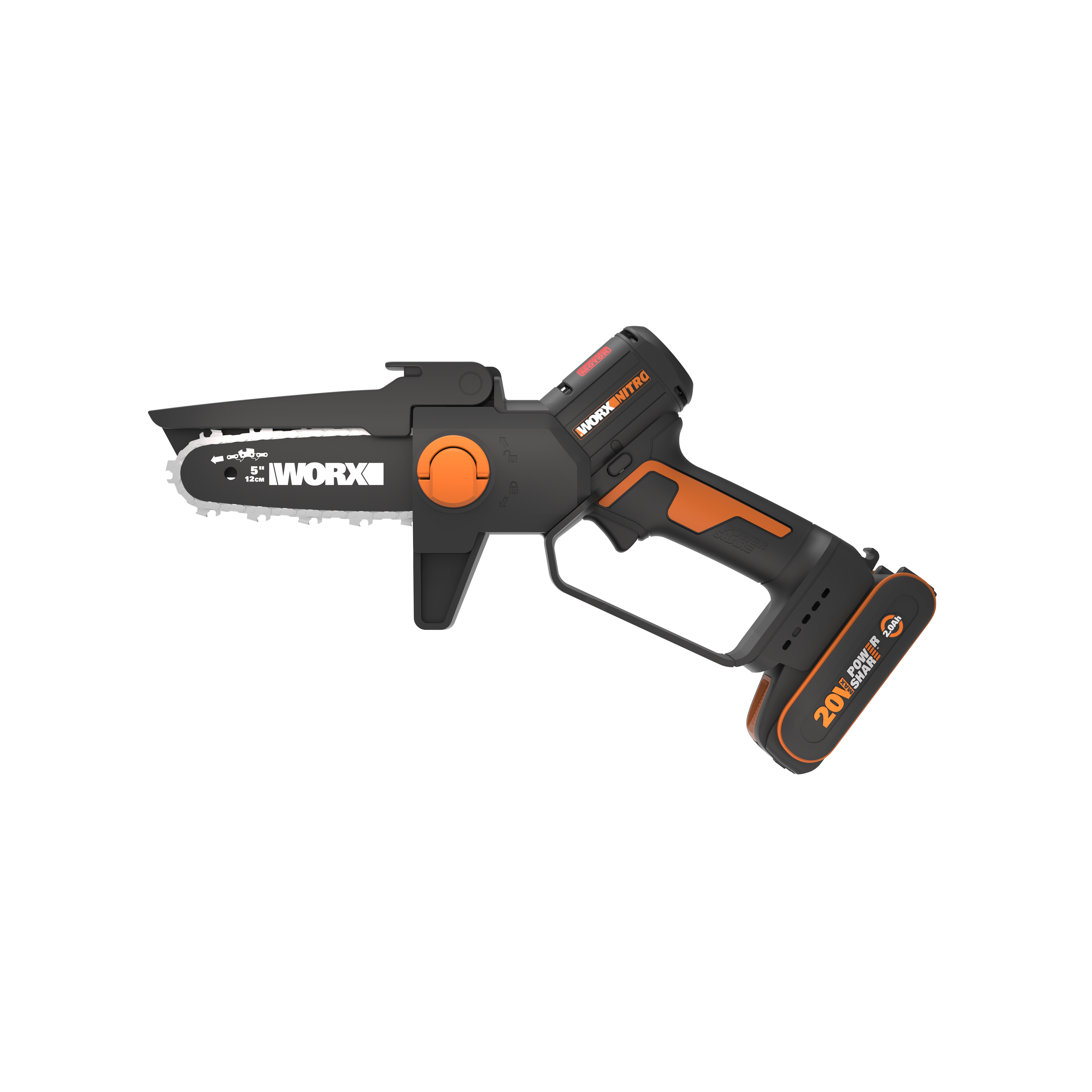 Пила аккумуляторная бесщёточная WORX WG325E, 20В, 12см, 2Ач х1, ЗУ 2А - фотография № 1