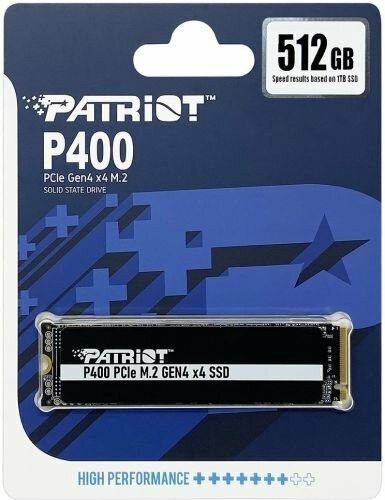 Накопитель SSD M.2 2280 Patriot Memory P400P512GM28H P400 512GB PCIe Gen4 x 4 NVMe 1.3 5000/3300MB/s IOPS 550K/450K heatshield