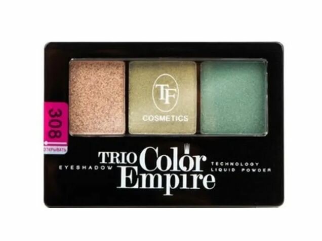 TF cosmetics Тени для век Triumph Trio Color Empire, тон 308 Оливковое золото, 1 шт.