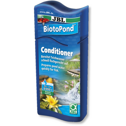 JBL BiotoPond - Кондиционер для прудовой воды, подходящей для рыб, 250 мл на 5000 л