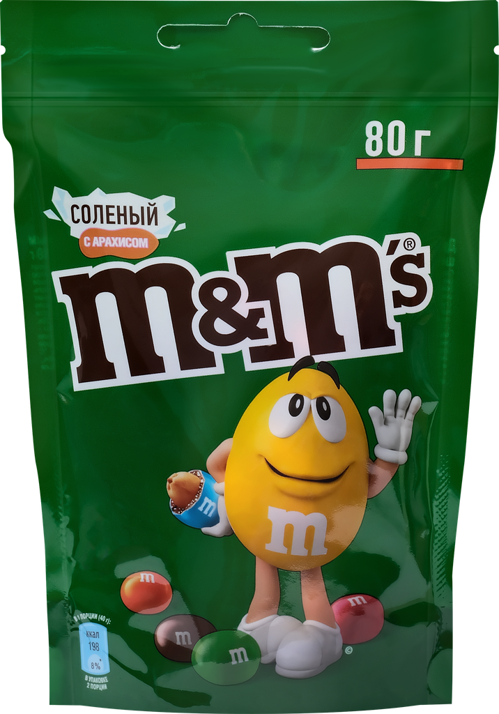 Драже M&M'S с соленым арахисом, 80г