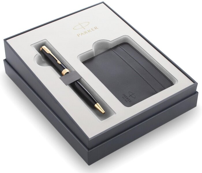 Набор Parker 2022: шариковая ручка Parker Sonnet Core K530, Black GT + чехол для карт 2121995