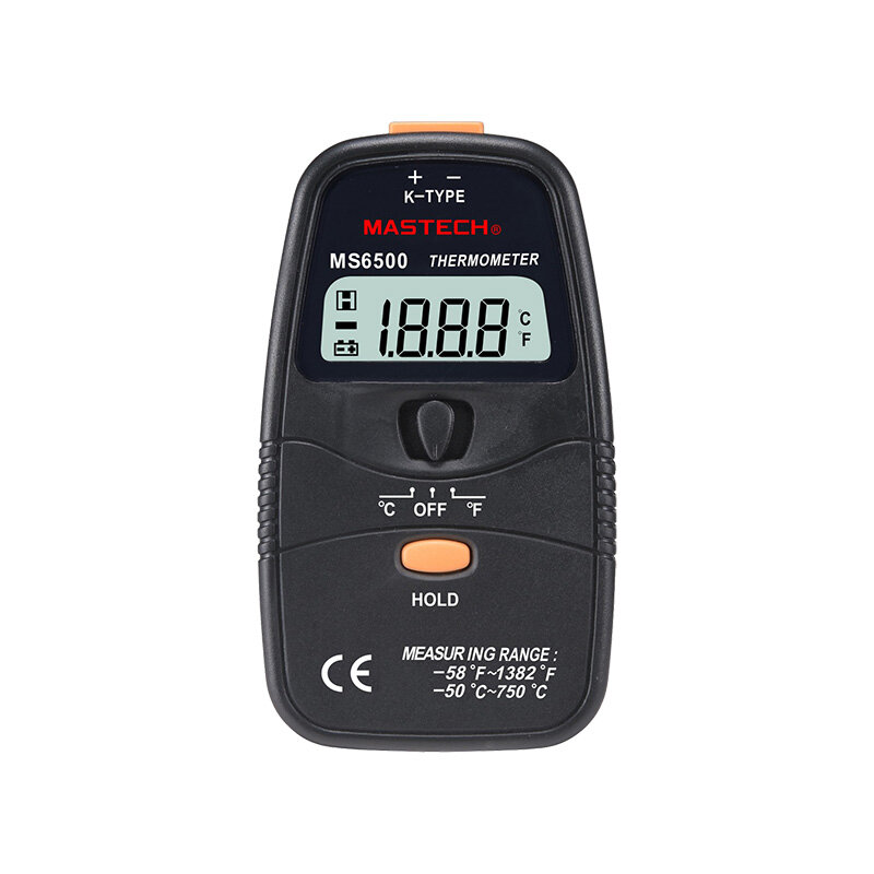 Высокоточный цифровой термометр для измерения температуры с чехлом и дисплеем