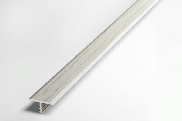 Порожек Т-образный алюминиевый гибкий для напольных покрытий, ширина 20мм, длина 2,7м "Русский профиль" 20мм 2,7м Груша белая