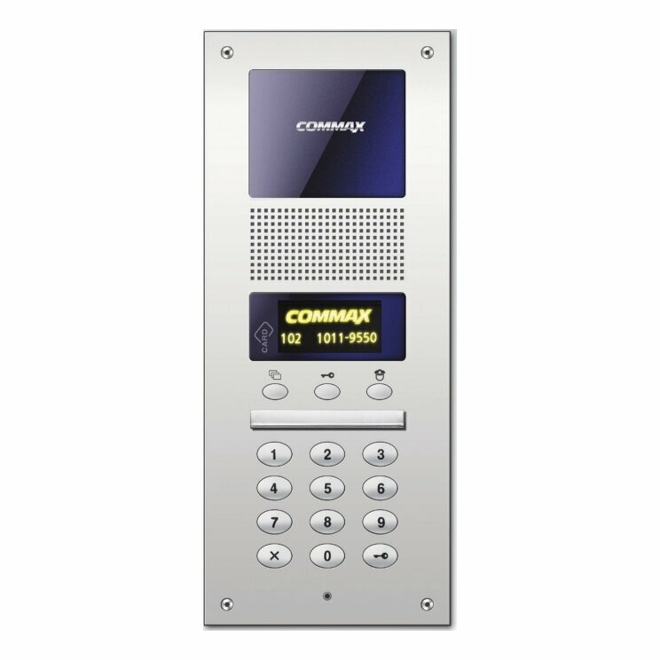 Commax DR-2AG/RF Многоабоненсткая вызывная панель аналогового аудиодомофона, цвет Серебристый