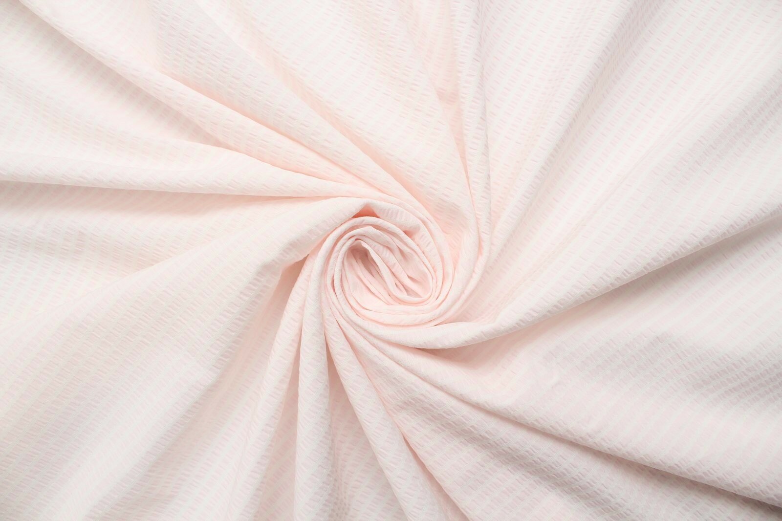 Ткань Хлопок-жаккард стрейч бело-розовый ш142см 05 м