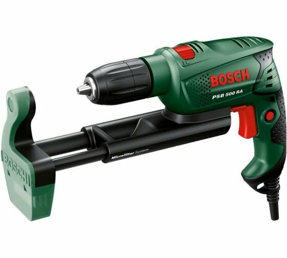 Дрель ударная "Bosch green" 500 Вт3000об/мин (кейс) PSB 500 RA