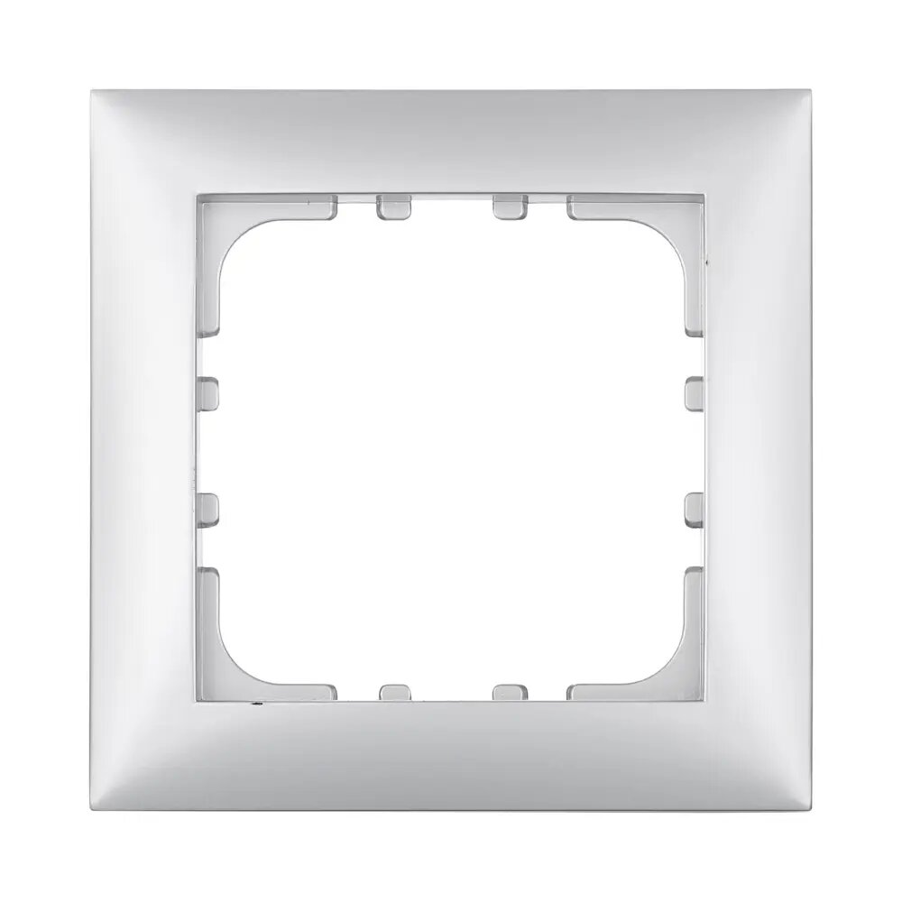 фото Рамка для розеток и выключателей Lk studio LK60 1 пост цвет серебро