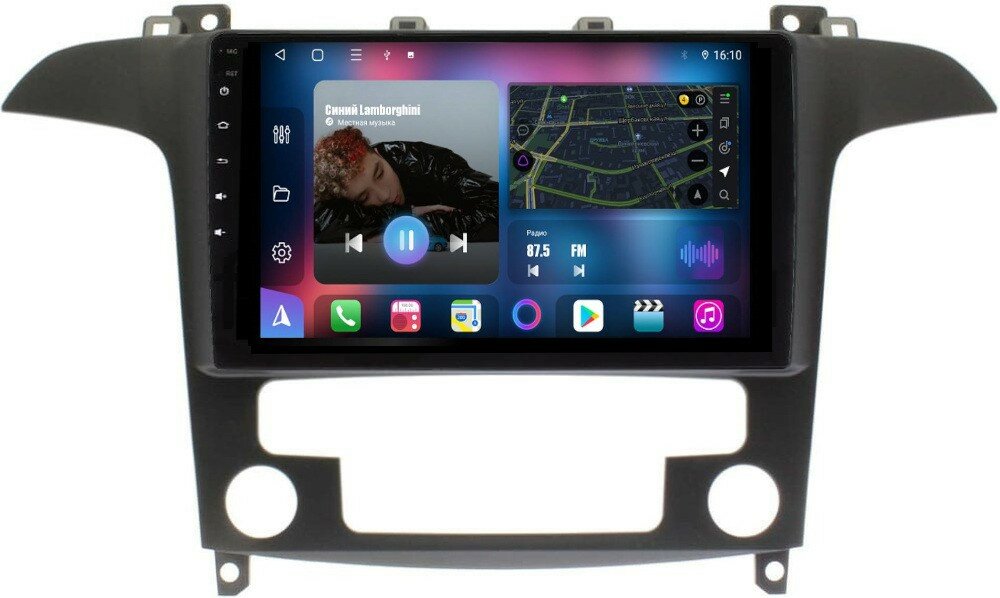 Штатная магнитола для Ford Galaxy / S-Max 2006-2015 - FarCar HL3028M на Android 10, 8-ядер, 4Гб-64Гб, встроен 4G модем