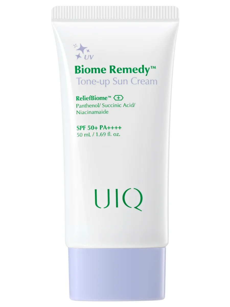 Освежающий солнцезащитный крем UIQ Biome Remedy Tone-Up Sun Cream 50 мл