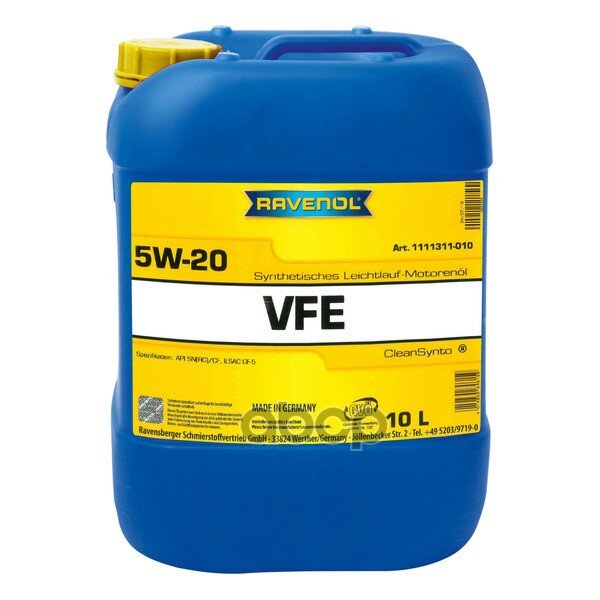 Ravenol Моторное Масло Ravenol Vfe Sae 5w-20 ( 10л) New